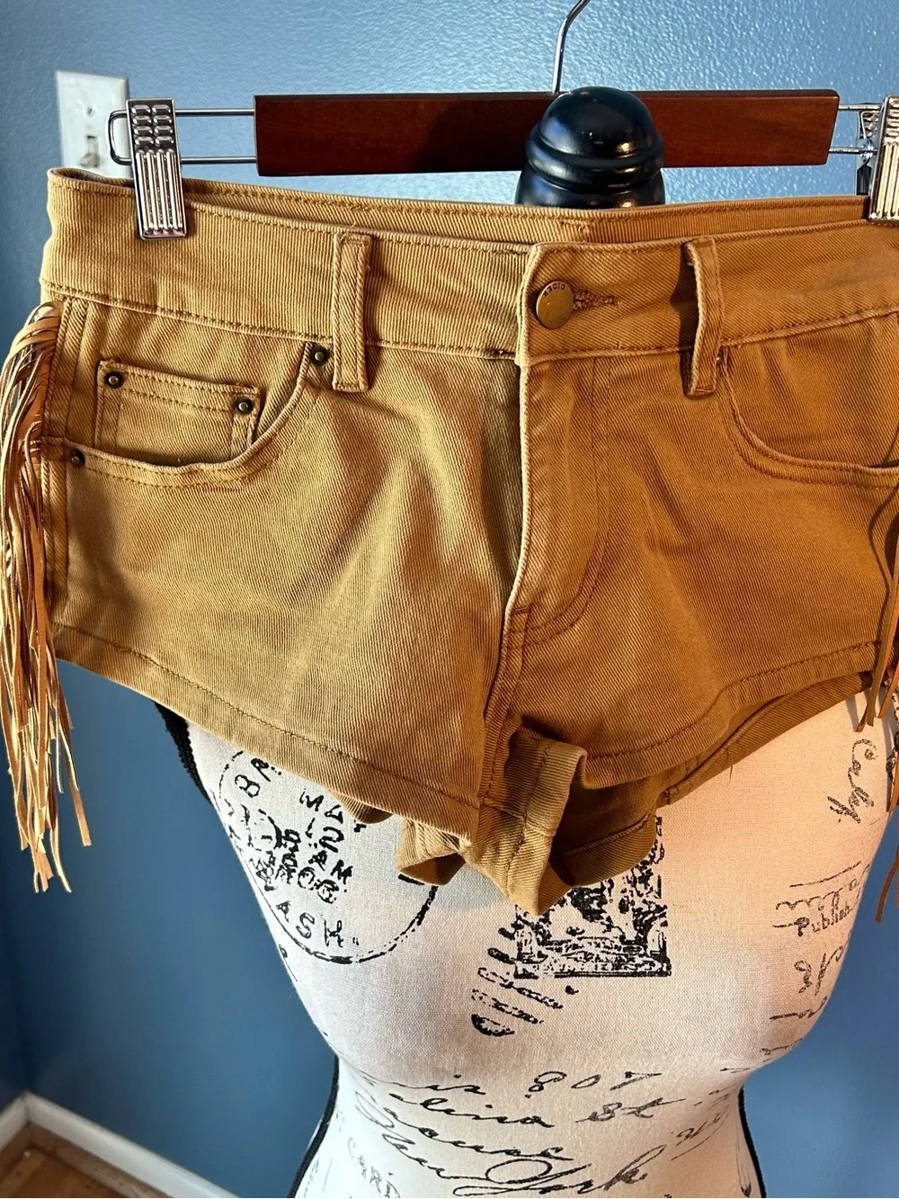 Cider micro Fringe Denim Shorts
